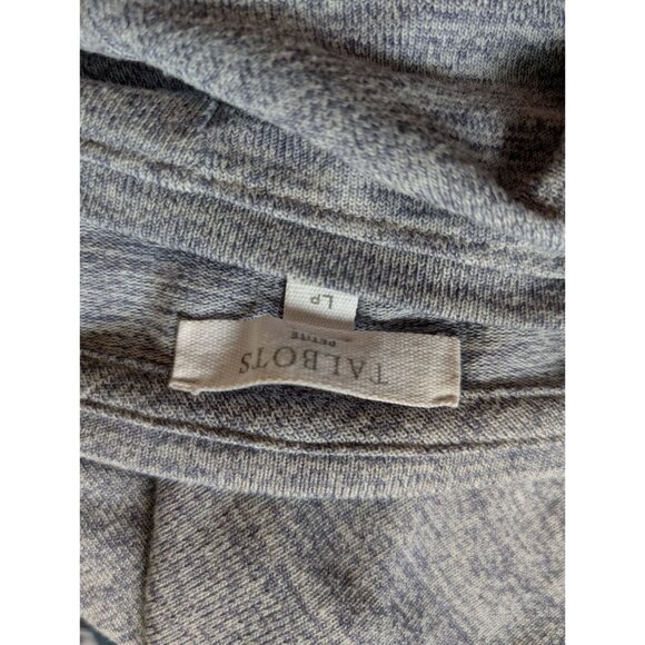 Talbots Petite Heather Gray Short Sleeve Knit Top Size L/P - Picture 4 of 8